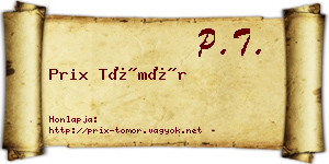 Prix Tömör névjegykártya